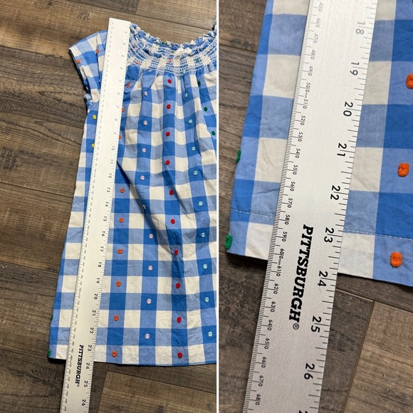 Hanna Andersson Blue Checkered Dress with Dots - Picture 8 of 9